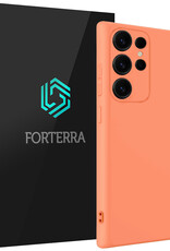 Forterra Forterra Samsung Galaxy S25 Ultra Hoesje Siliconen - Perzik