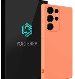 Forterra Forterra Samsung Galaxy S25 Ultra Hoesje Siliconen - Perzik