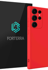 Forterra Forterra Samsung Galaxy S25 Ultra Hoesje Siliconen - Rood