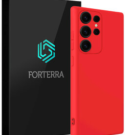 Forterra Forterra Samsung Galaxy S25 Ultra Hoesje Siliconen - Rood
