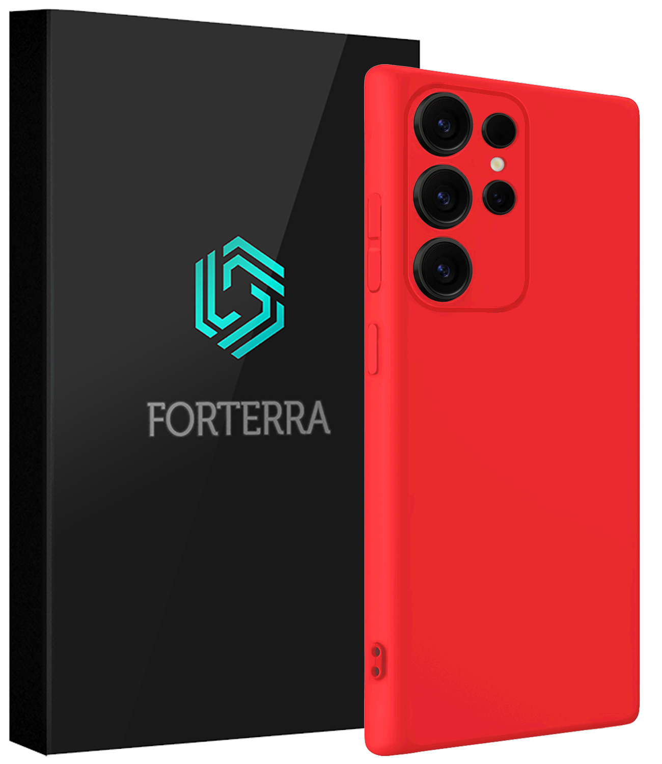 Forterra Forterra Samsung Galaxy S25 Ultra Hoesje Siliconen - Rood