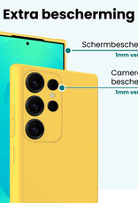 Forterra Forterra Samsung Galaxy S25 Ultra Hoesje Siliconen - Geel - 2 PACK