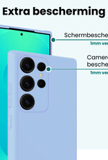 Forterra Forterra Samsung Galaxy S25 Ultra Hoesje Siliconen - Lichtblauw - 2 PACK