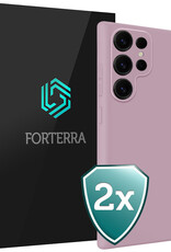 Forterra Forterra Samsung Galaxy S25 Ultra Hoesje Siliconen - Lila - 2 PACK