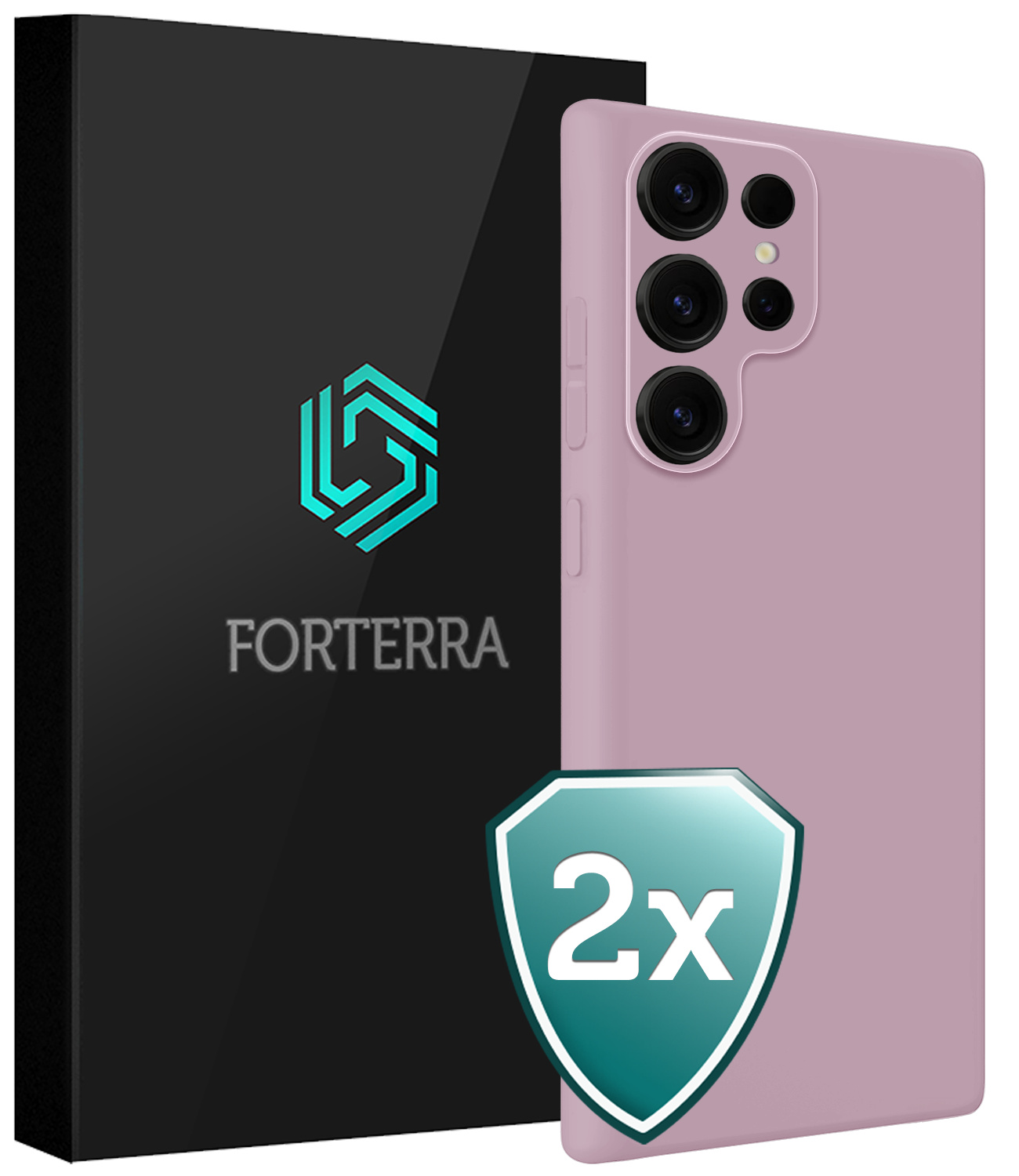 Forterra Forterra Samsung Galaxy S25 Ultra Hoesje Siliconen - Lila - 2 PACK