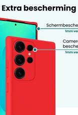 Forterra Forterra Samsung Galaxy S25 Ultra Hoesje Siliconen - Rood - 2 PACK