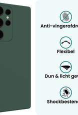 Forterra Forterra Samsung Galaxy S25 Ultra Hoesje Siliconen Met Screenprotector - Donkergroen