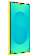 Forterra Forterra Samsung Galaxy S25 Ultra Hoesje Siliconen Met Screenprotector - Geel