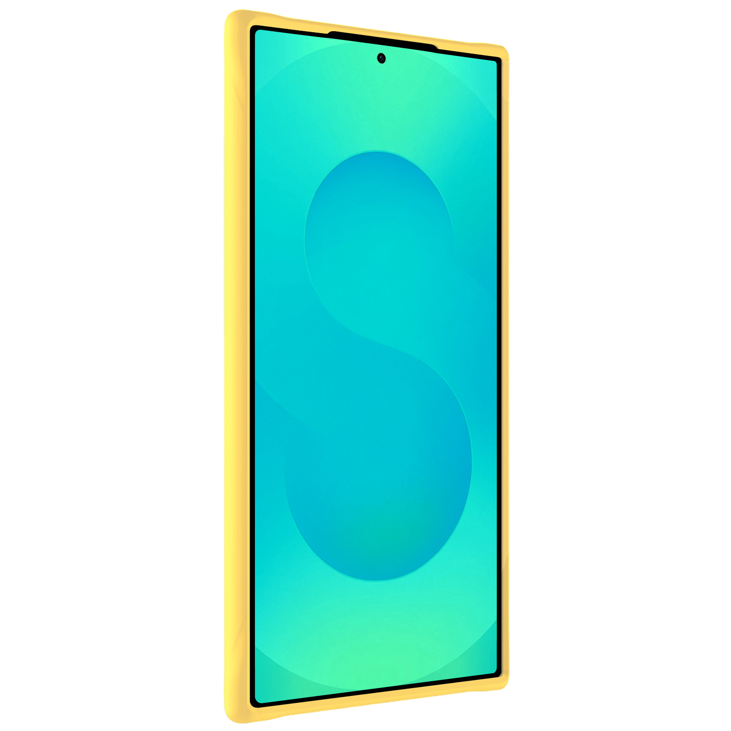 Forterra Forterra Samsung Galaxy S25 Ultra Hoesje Siliconen Met Screenprotector - Geel