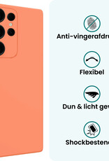 Forterra Forterra Samsung Galaxy S25 Ultra Hoesje Siliconen Met Screenprotector - Perzik