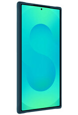 Forterra Forterra Samsung Galaxy S25 Ultra Hoesje Siliconen Met 2x Screenprotector - Donkerblauw
