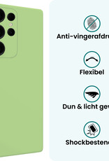 Forterra Forterra Samsung Galaxy S25 Ultra Hoesje Siliconen Met 2x Screenprotector - Groen