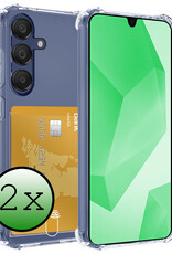 BASEY. Hoes Geschikt voor Samsung A16 Hoesje Shock Proof Case Hoes - Hoesje Geschikt voor Samsung Galaxy A16 Hoes Cover Shockproof - Transparant - 2 Stuks