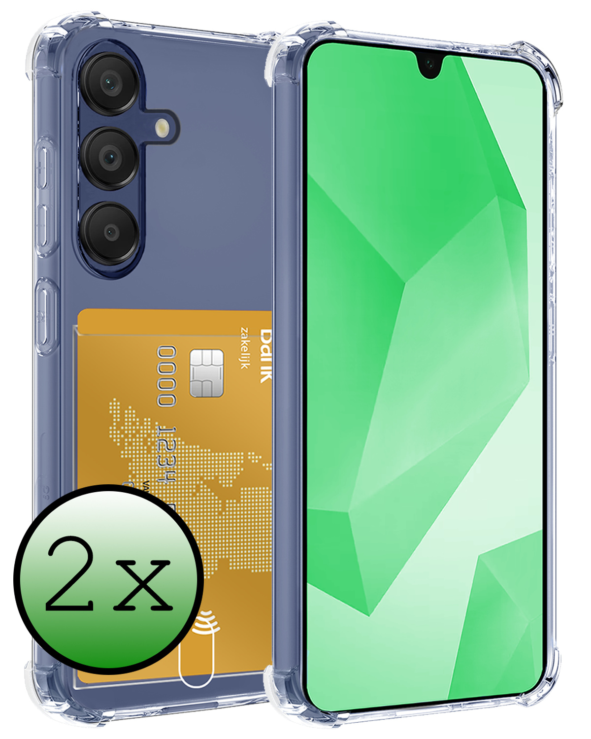 BASEY. Hoes Geschikt voor Samsung A16 Hoesje Shock Proof Case Hoes - Hoesje Geschikt voor Samsung Galaxy A16 Hoes Cover Shockproof - Transparant - 2 Stuks