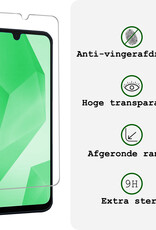 BASEY. Hoes Geschikt voor Samsung A16 Hoesje Shock Proof Case Hoes Met Screenprotector - Hoesje Geschikt voor Samsung Galaxy A16 Hoes Cover Shockproof - Transparant