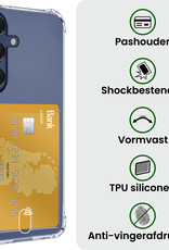 BASEY. Hoes Geschikt voor Samsung A16 Hoesje Shock Proof Case Hoes Met 2x Screenprotector - Hoesje Geschikt voor Samsung Galaxy A16 Hoes Cover Shockproof - Transparant