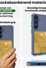 BASEY. Hoes Geschikt voor Samsung A16 Hoesje Shock Proof Case Hoes Met 2x Screenprotector - Hoesje Geschikt voor Samsung Galaxy A16 Hoes Cover Shockproof - Transparant