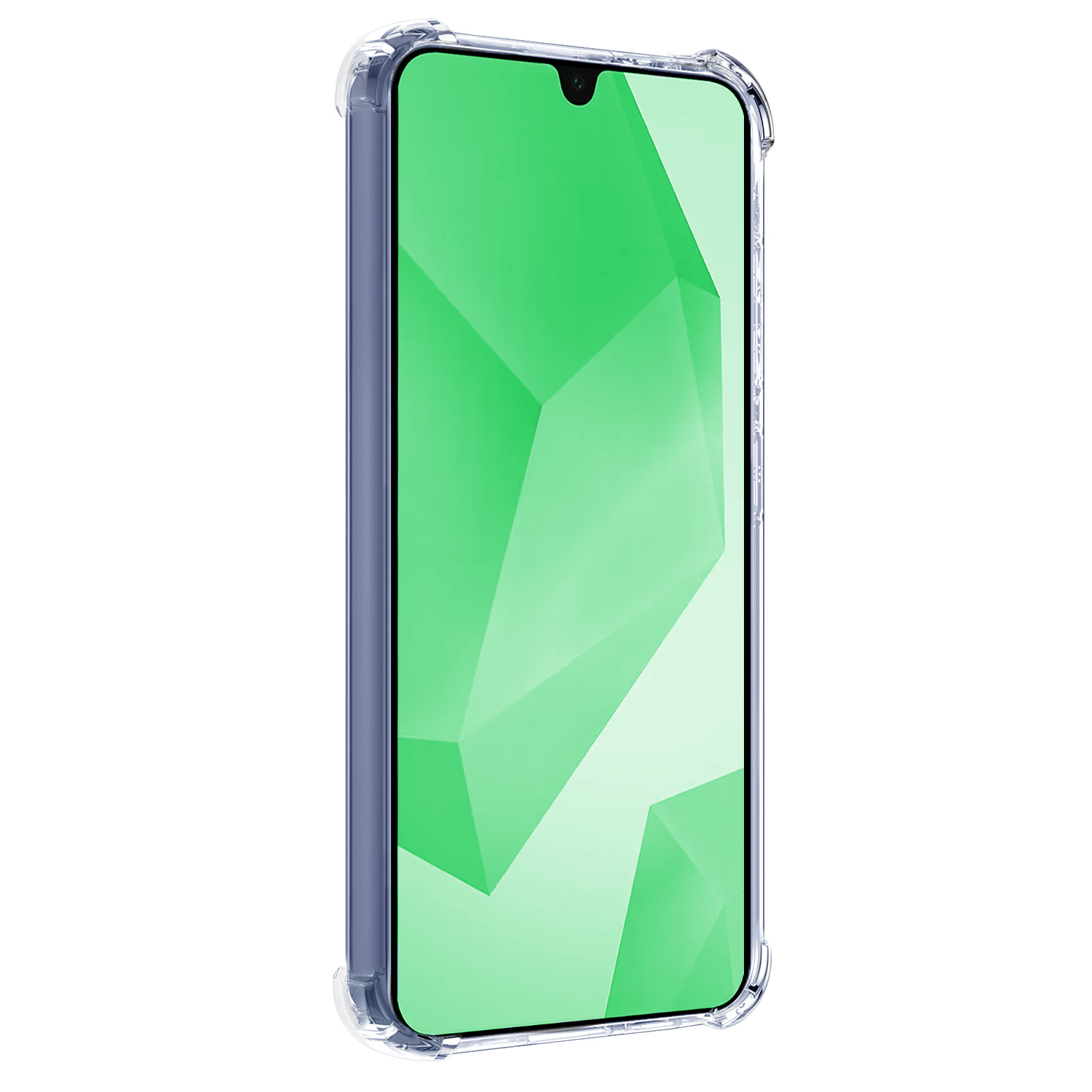 BASEY. Hoes Geschikt voor Samsung A16 Hoesje Shock Proof Case Hoes Met 2x Screenprotector - Hoesje Geschikt voor Samsung Galaxy A16 Hoes Cover Shockproof - Transparant