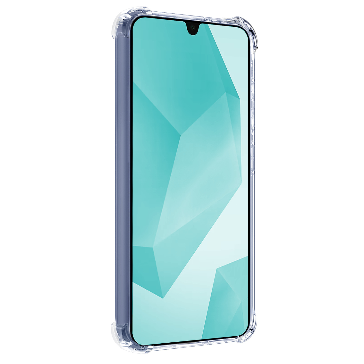 Forterra Hoesje Geschikt voor Samsung A16 Pashouder Case Siliconen Hoes Met Screenprotector - Hoes Geschikt voor Samsung Galaxy A16 Hoesje Back Cover Met Pasjeshouder - Transparant