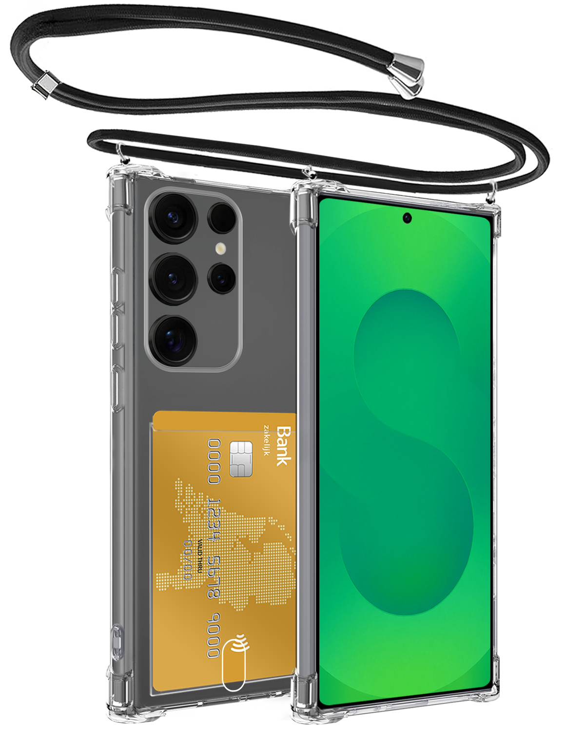 BASEY. BASEY. Samsung Galaxy S25 Ultra Hoesje Pashouder met Koord