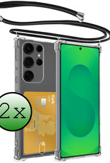 BASEY. BASEY. Samsung Galaxy S25 Ultra Hoesje Pashouder met Koord - 2 PACK