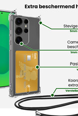 BASEY. BASEY. Samsung Galaxy S25 Ultra Hoesje Pashouder met Koord - 2 PACK