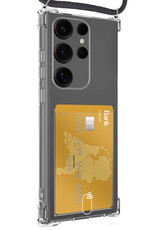 BASEY. BASEY. Samsung Galaxy S25 Ultra Hoesje Pashouder met Koord Met 2x Screenprotector