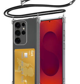 NoXx NoXx Samsung Galaxy S25 Ultra Hoesje Pashouder met Koord
