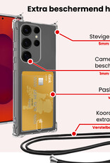 NoXx NoXx Samsung Galaxy S25 Ultra Hoesje Pashouder met Koord