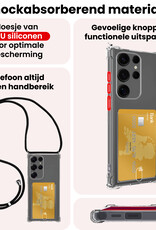 NoXx NoXx Samsung Galaxy S25 Ultra Hoesje Pashouder met Koord