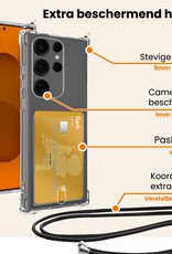 Nomfy Nomfy Samsung Galaxy S25 Ultra Hoesje Pashouder met Koord