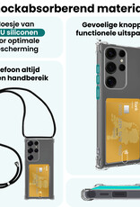 Forterra Forterra Samsung Galaxy S25 Ultra Hoesje Pashouder met Koord Met Screenprotector