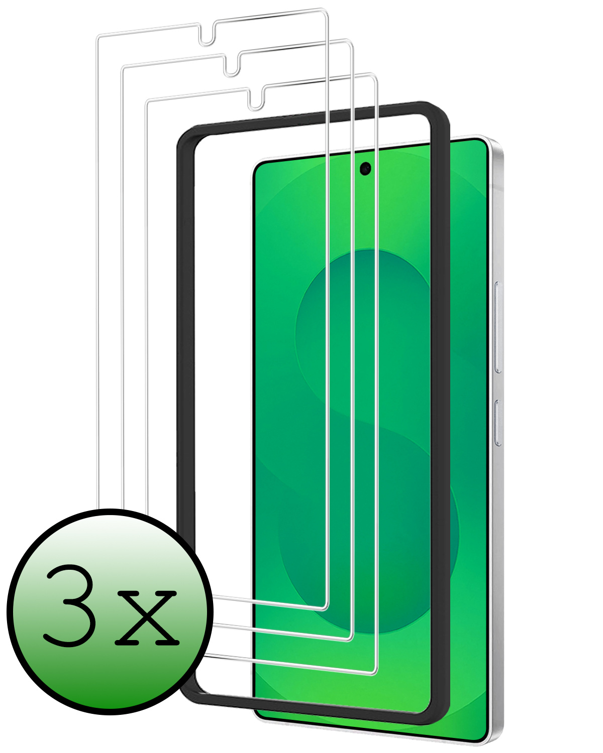 BASEY. BASEY. Samsung Galaxy S25 Ultra Screenprotector Met Installatieframe - 3 PACK