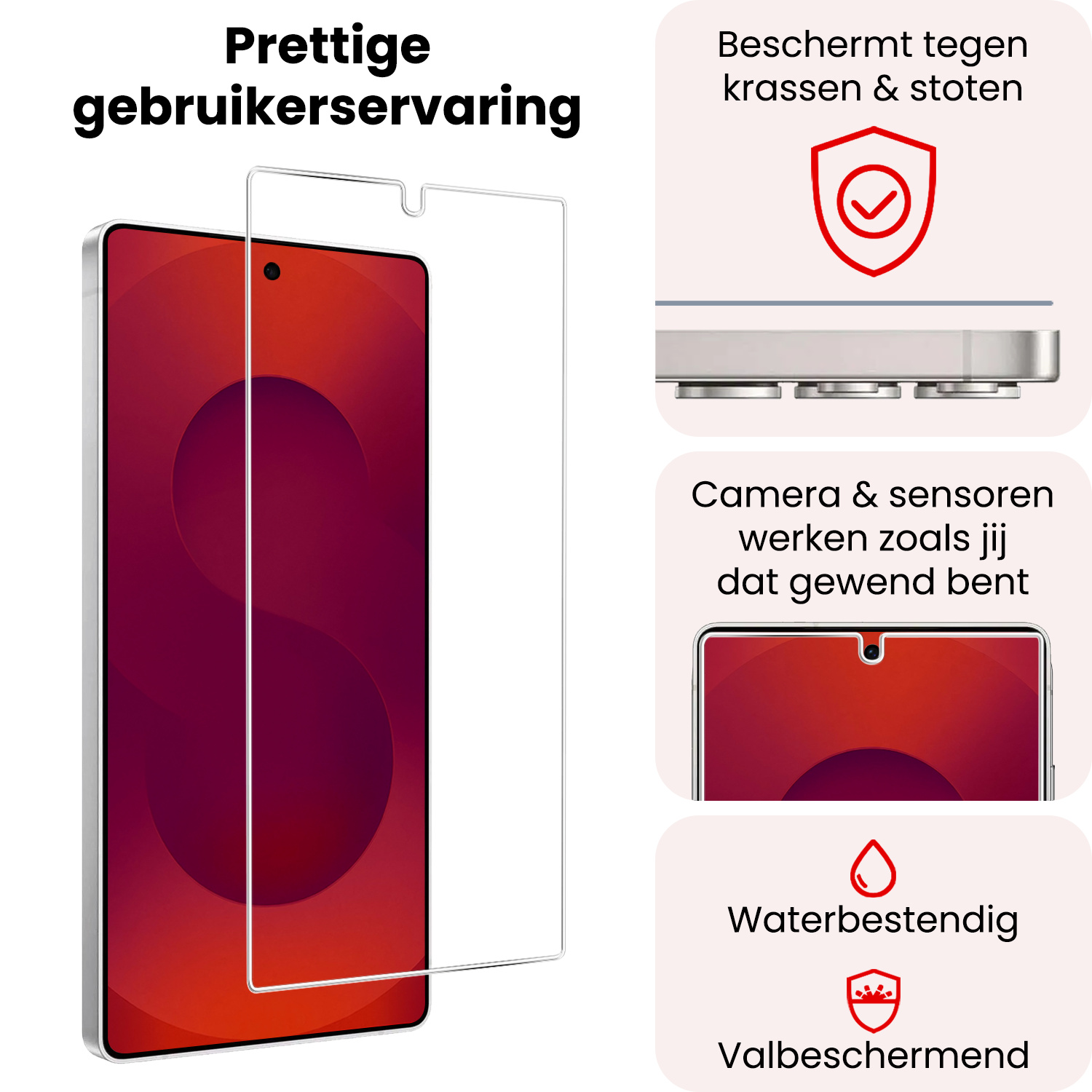 NoXx NoXx Samsung Galaxy S25 Ultra Screenprotector Met Installatieframe - 2 PACK
