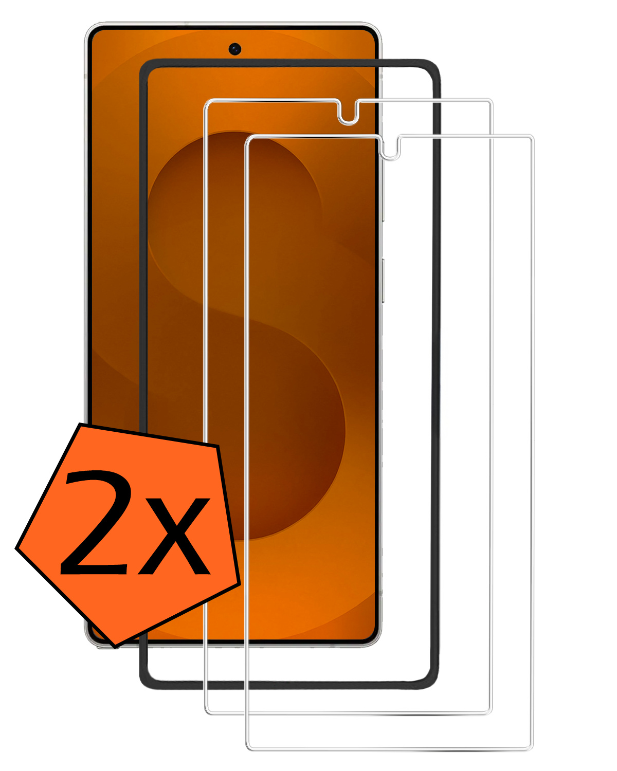 Nomfy Nomfy Samsung Galaxy S25 Ultra Screenprotector Met Installatieframe - 2 PACK