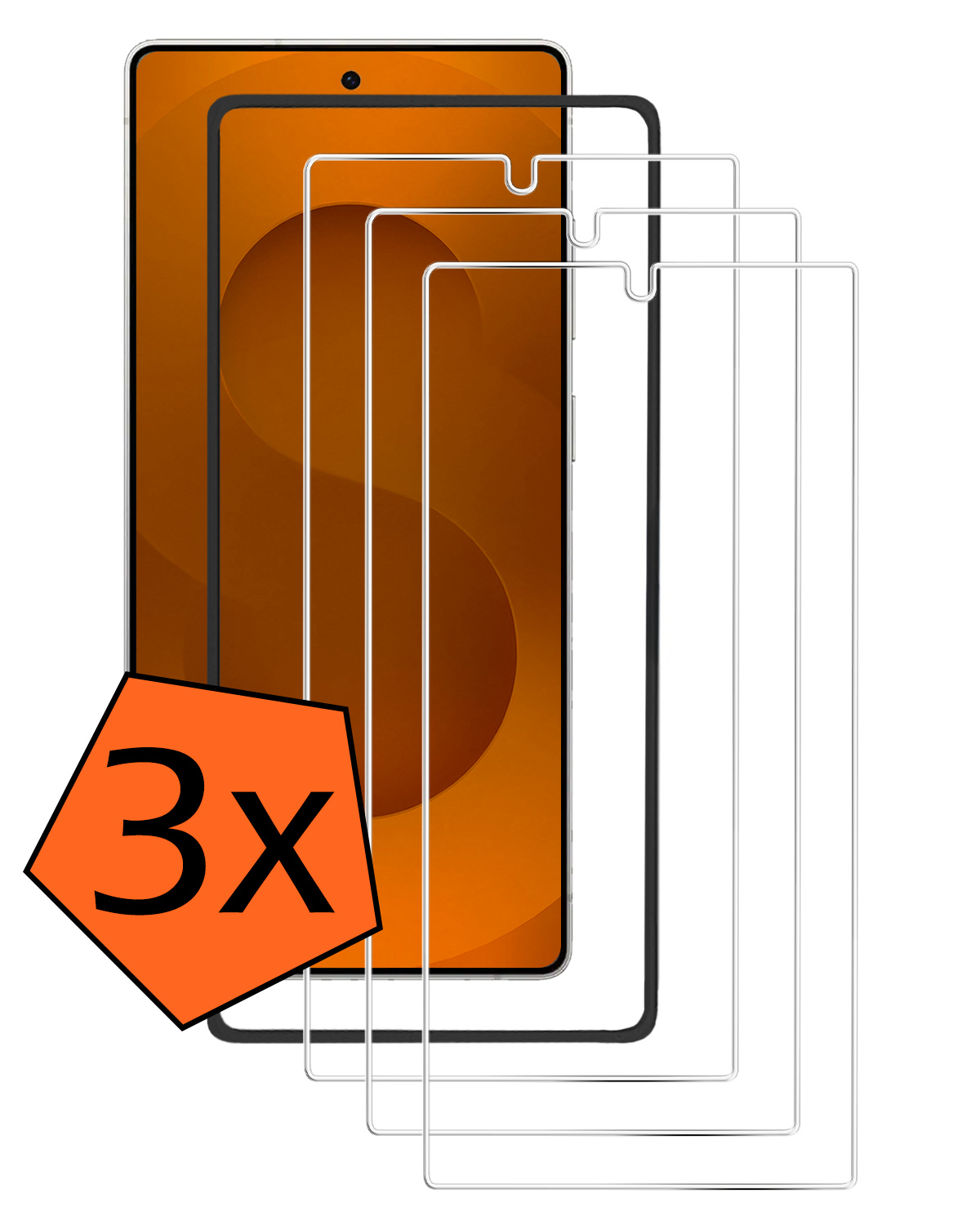 Nomfy Nomfy Samsung Galaxy S25 Ultra Screenprotector Met Installatieframe - 3 PACK