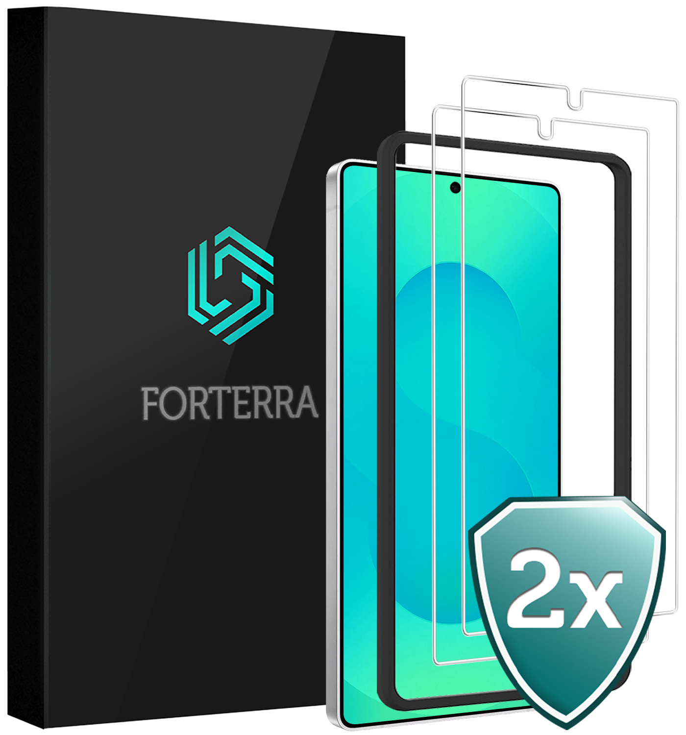 Forterra Forterra Samsung Galaxy S25 Ultra Screenprotector Met Installatieframe - 2 PACK