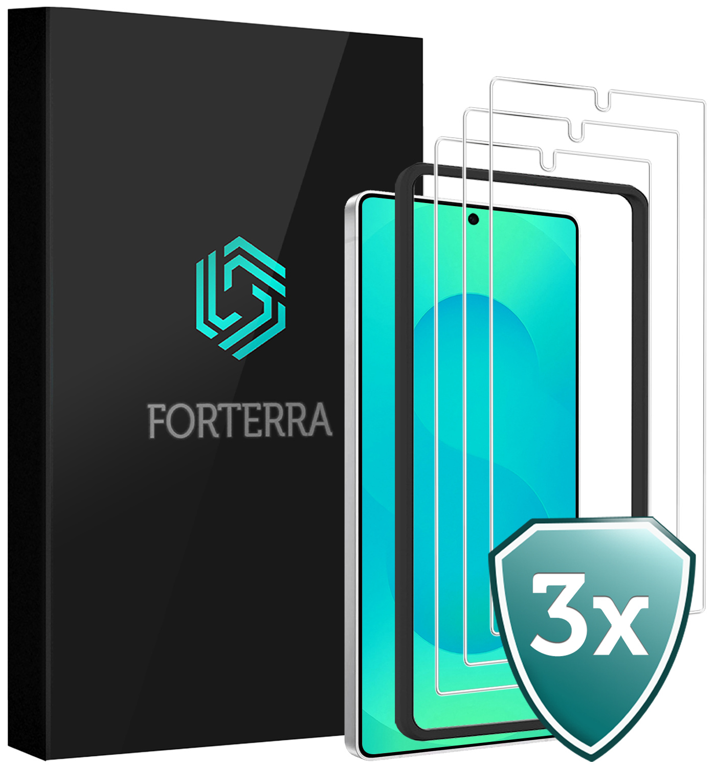 Forterra Forterra Samsung Galaxy S25 Ultra Screenprotector Met Installatieframe - 3 PACK