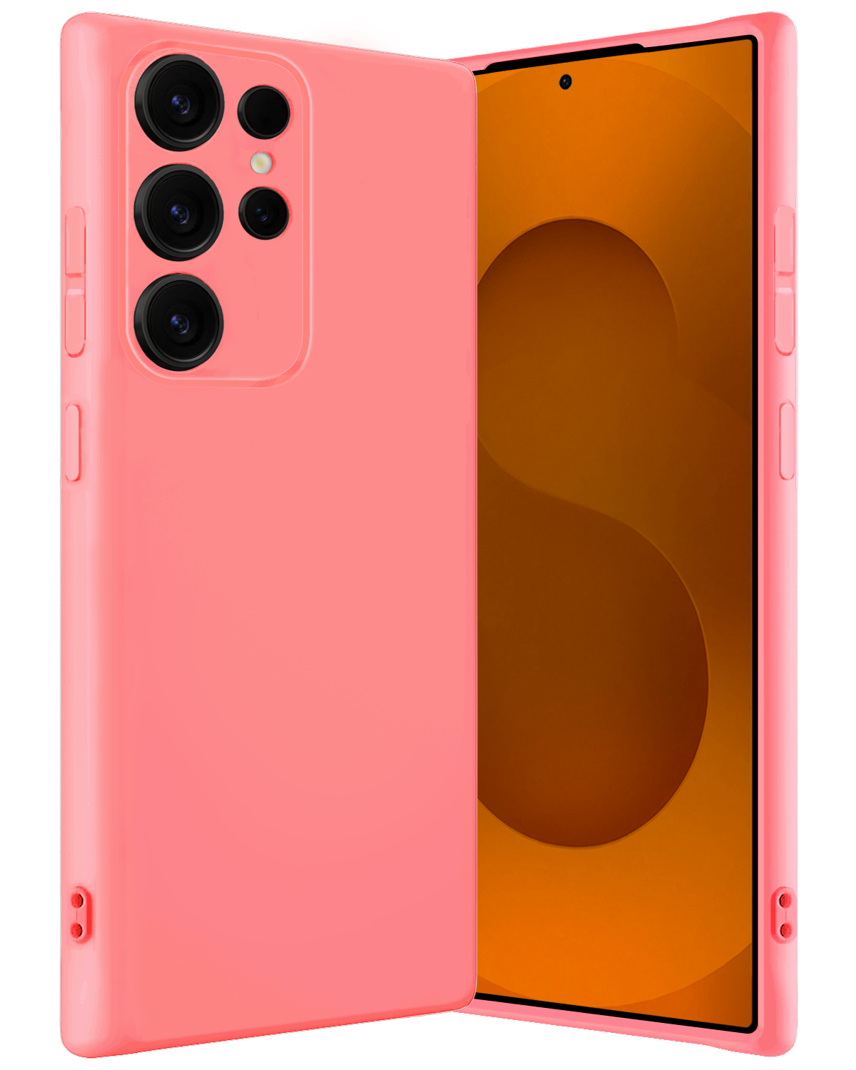 Nomfy Nomfy Samsung Galaxy S25 Ultra Hoesje Siliconen - Lichtroze