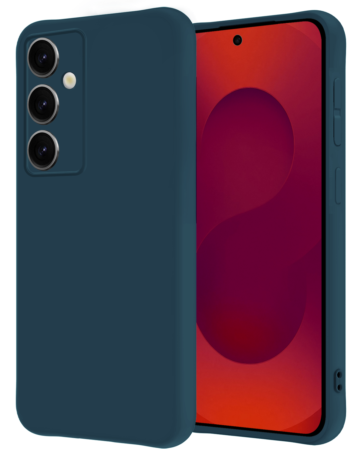 NoXx NoXx Samsung Galaxy S25 Hoesje Siliconen - Donkerblauw