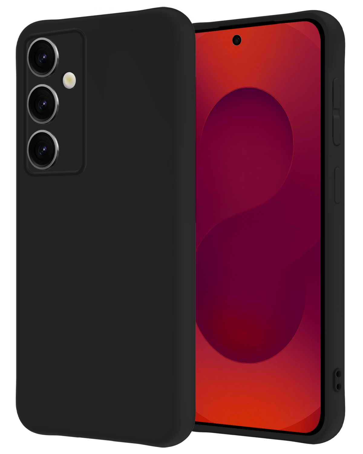 NoXx NoXx Samsung Galaxy S25 Hoesje Siliconen - Zwart