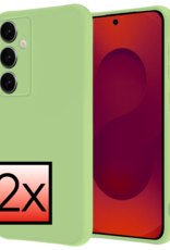 NoXx NoXx Samsung Galaxy S25 Hoesje Siliconen - Groen - 2 PACK