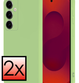 NoXx NoXx Samsung Galaxy S25 Hoesje Siliconen - Groen - 2 PACK