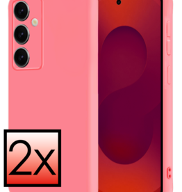 NoXx NoXx Samsung Galaxy S25 Hoesje Siliconen - Lichtroze - 2 PACK