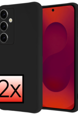 NoXx NoXx Samsung Galaxy S25 Hoesje Siliconen - Zwart - 2 PACK