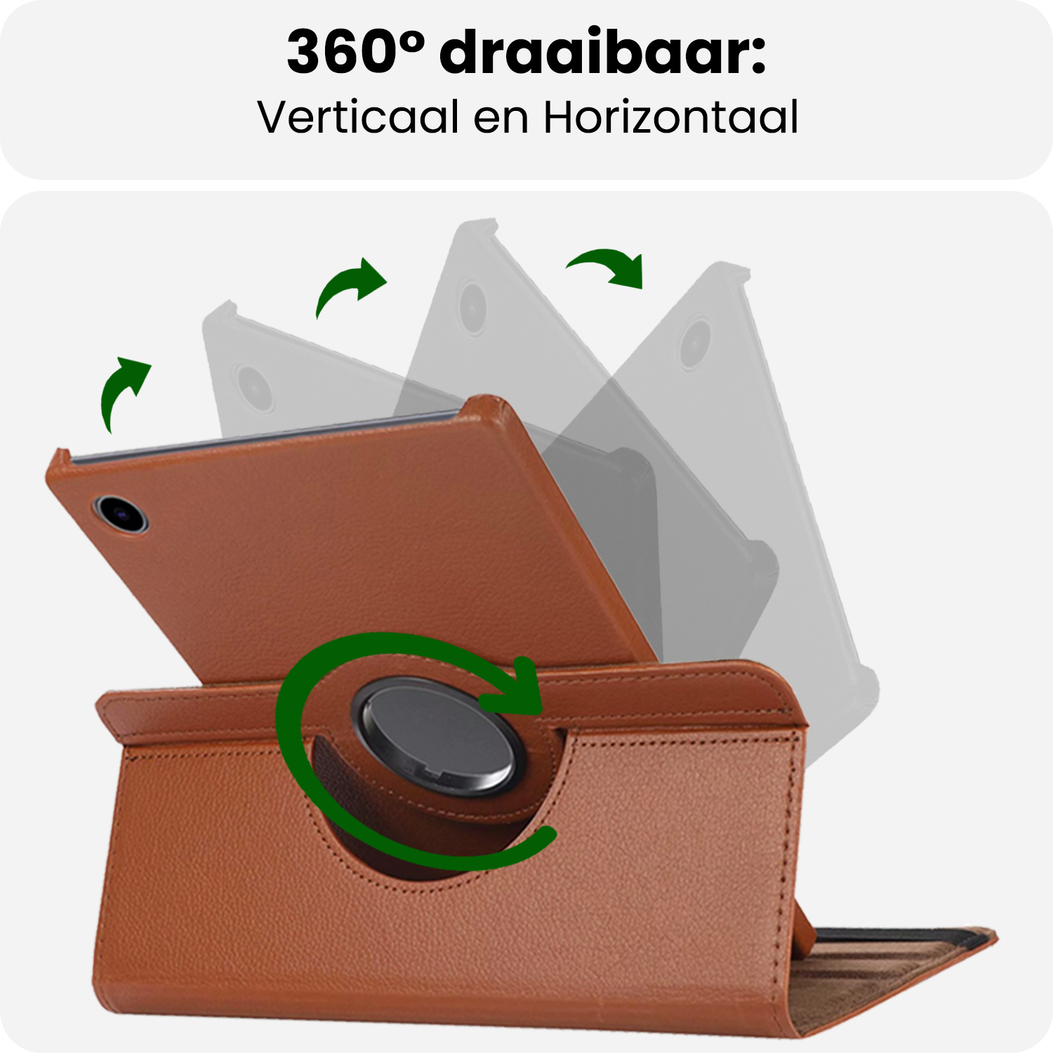 BASEY. BASEY. Samsung Galaxy Tab A9 2023 Hoes Draaibaar - Bruin