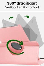 BASEY. BASEY. Samsung Galaxy Tab A9 2023 Hoes Draaibaar - Lichtroze