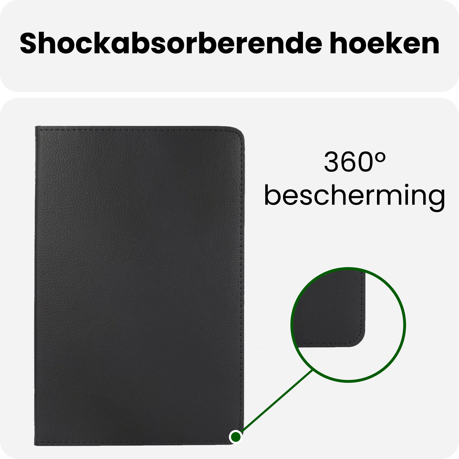 BASEY. BASEY. Samsung Galaxy Tab A9 2023 Hoes Draaibaar - Zwart