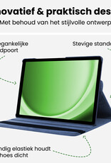 BASEY. BASEY. Samsung Galaxy Tab A9 2023 Hoes Draaibaar Met Screenprotector - Donkerblauw