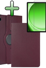 BASEY. BASEY. Samsung Galaxy Tab A9 2023 Hoes Draaibaar Met Screenprotector - Paars